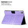 iPad mini 6 Solid Color Crocodile Texture Leather Smart Tablet Case - Purple