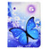 iPad mini 6 Electric Pressed TPU Smart Leather Tablet Case - Blue Butterfly