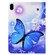 iPad mini 6 Electric Pressed TPU Smart Leather Tablet Case - Blue Butterfly