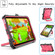 iPad mini 6 Silicone + PC Bracelet Holder Tablet Case - Black + Rose Red