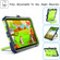 iPad mini 6 Silicone + PC Bracelet Holder Tablet Case - Navy Blue + Yellow Green