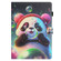 iPad mini 6 Coloured Drawing Stitching Smart Leather Tablet Case - Panda