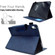 iPad mini 6 Suede Cross Texture Magnetic Clasp Leather Tablet Case - Blue