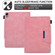 iPad mini 6 Suede Cross Texture Magnetic Clasp Leather Tablet Case - Pink