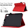Peony Butterfly Embossed Leather Smart Tablet Case iPad mini 6 - Red
