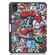 iPad mini 6 Colored Drawing Horizontal Flip TPU + PU Leather Tablet Case with Three-folding Holder & Sleep / Wake-up Function & Pen Slot - Graffiti