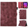 iPad mini 6 Staff Music Embossed Smart Leather Tablet Case - Wine Red