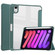 iPad mini 6 Three-folding Acrylic TPU + PU Leather Horizontal Flip Tablet Case with Holder & Pen Slot & Sleep / Wake-up Function - Deep Green