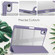 iPad mini 6 Three-folding Acrylic TPU + PU Leather Horizontal Flip Tablet Case with Holder & Pen Slot & Sleep / Wake-up Function - Lavender Purple
