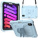 iPad mini 6 Pure Color PC + Silicone Anti-drop Protective Tablet Case with Butterfly Shape Holder & Pen Slot - Ice Crystal Blue