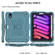 iPad mini 6 Pure Color PC + Silicone Anti-drop Protective Tablet Case with Butterfly Shape Holder & Pen Slot - Dark Green