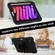 iPad mini 6 Pure Color PC + Silicone Anti-drop Protective Tablet Case with Butterfly Shape Holder & Pen Slot - Black