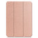 iPad mini 6 Custer Pattern Pure Color TPU Smart Tablet Holster with Sleep Function & 3-Fold Holder & Pen Slot - Rose Gold
