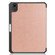 iPad mini 6 Custer Pattern Pure Color TPU Smart Tablet Holster with Sleep Function & 3-Fold Holder & Pen Slot - Rose Gold