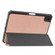iPad mini 6 Custer Pattern Pure Color TPU Smart Tablet Holster with Sleep Function & 3-Fold Holder & Pen Slot - Rose Gold