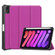 iPad mini 6 Custer Pattern Pure Color TPU Smart Tablet Holster with Sleep Function & 3-Fold Holder & Pen Slot - Purple iPad mini 6 Custer Pattern Pure Color TPU Smart Tablet Holster with Sleep Function & 3-Fold Holder & Pen Slot - Purple