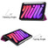 iPad mini 6 Custer Pattern Pure Color TPU Smart Tablet Holster with Sleep Function & 3-Fold Holder & Pen Slot - Purple iPad mini 6 Custer Pattern Pure Color TPU Smart Tablet Holster with Sleep Function & 3-Fold Holder & Pen Slot - Purple