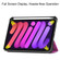iPad mini 6 Custer Pattern Pure Color TPU Smart Tablet Holster with Sleep Function & 3-Fold Holder & Pen Slot - Purple iPad mini 6 Custer Pattern Pure Color TPU Smart Tablet Holster with Sleep Function & 3-Fold Holder & Pen Slot - Purple