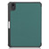 iPad mini 6 Custer Pattern Pure Color TPU Smart Tablet Holster with Sleep Function & 3-Fold Holder & Pen Slot - Dark Green