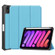 iPad mini 6 Custer Pattern Pure Color TPU Smart Tablet Holster with Sleep Function & 3-Fold Holder & Pen Slot - Sky Blue