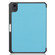 iPad mini 6 Custer Pattern Pure Color TPU Smart Tablet Holster with Sleep Function & 3-Fold Holder & Pen Slot - Sky Blue