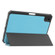 iPad mini 6 Custer Pattern Pure Color TPU Smart Tablet Holster with Sleep Function & 3-Fold Holder & Pen Slot - Sky Blue