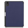 iPad mini 6 Custer Pattern Pure Color TPU Smart Tablet Holster with Sleep Function & 3-Fold Holder & Pen Slot - Blue