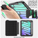 iPad mini 6 3-Fold Amor Shockproof Smart Tablet Case - Black