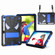 iPad mini 6 Spider Texture Silicone Hybrid PC Tablet Case with Shoulder Strap - Black + Blue iPad mini 6 Spider Texture Silicone Hybrid PC Tablet Case with Shoulder Strap - Black + Blue