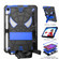 iPad mini 6 Spider Texture Silicone Hybrid PC Tablet Case with Shoulder Strap - Black + Blue iPad mini 6 Spider Texture Silicone Hybrid PC Tablet Case with Shoulder Strap - Black + Blue