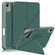 iPad mini 6 Multi-folding Horizontal Flip PU Leather Shockproof Tablet Case with Holder & Sleep / Wake-up Function & Pen Slot - Dark Green