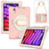iPad mini 6 Silicone + PC Protective Tablet Case with Holder & Shoulder Strap - Rose Gold