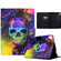 iPad mini 6 Coloured Drawing Smart Leather Tablet Case - Skull