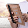 iPad mini 6 Solid Color Embossed Striped Leather Case - Black