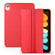iPad mini 6 3-folding Horizontal Flip Honeycomb TPU Shockproof + PU Leather Tablet Case with Holder - Red