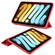 iPad mini 6 3-folding Horizontal Flip Honeycomb TPU Shockproof + PU Leather Tablet Case with Holder - Red