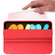 iPad mini 6 3-folding Horizontal Flip Honeycomb TPU Shockproof + PU Leather Tablet Case with Holder - Red