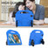 iPad mini 6 EVA Material Children Flat Anti Falling Cover Protective Shell with Thumb Bracket - Blue