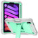 iPad mini 6 Silicone + PC Shockproof Protective Tablet Case with Holder - Gray + Green