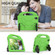 iPad mini 6 EVA Material Children Flat Anti Falling Cover Protective Shell with Thumb Bracket - Green