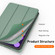 iPad mini 6 Double-sided Matte TPU Tablet Leather Case with 3-folding Holder & Sleep / Wake-up Function - Lavender Grey