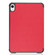 iPad mini 6 Custer Texture Horizontal Flip Leather Tablet Case with Three-folding Holder & Sleep / Wake-up Function - Wine Red