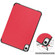 iPad mini 6 Custer Texture Horizontal Flip Leather Tablet Case with Three-folding Holder & Sleep / Wake-up Function - Wine Red