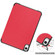 iPad mini 6 Custer Texture Horizontal Flip Leather Tablet Case with Three-folding Holder & Sleep / Wake-up Function - Red