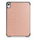 iPad mini 6 Custer Texture Horizontal Flip Leather Tablet Case with Three-folding Holder & Sleep / Wake-up Function - Rose Gold