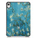iPad mini 6 Custer Painted PU Leather Tablet Case with Sleep / Wake-up Function & 3-Fold Holder - Apricot Blossom