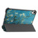 iPad mini 6 Custer Painted PU Leather Tablet Case with Sleep / Wake-up Function & 3-Fold Holder - Apricot Blossom