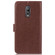 Lucky Clover Pressed Flowers Pattern Leather Case OnePlus 6T, with Holder & Card Slots & Wallet & Hand Strap - Brown