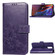 Lucky Clover Pressed Flowers Pattern Leather Case OnePlus 6T, with Holder & Card Slots & Wallet & Hand Strap - Purple