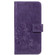 Lucky Clover Pressed Flowers Pattern Leather Case OnePlus 6T, with Holder & Card Slots & Wallet & Hand Strap - Purple